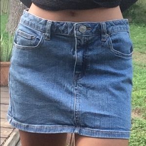Jean mini skirt